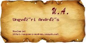 Ungvári András névjegykártya