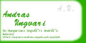 andras ungvari business card